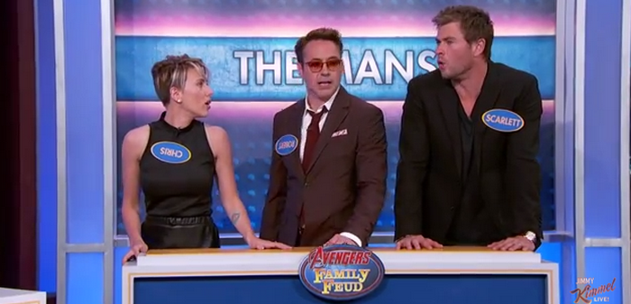 Les Avengers jouent à une famille en or chez Jimmy Kimmel